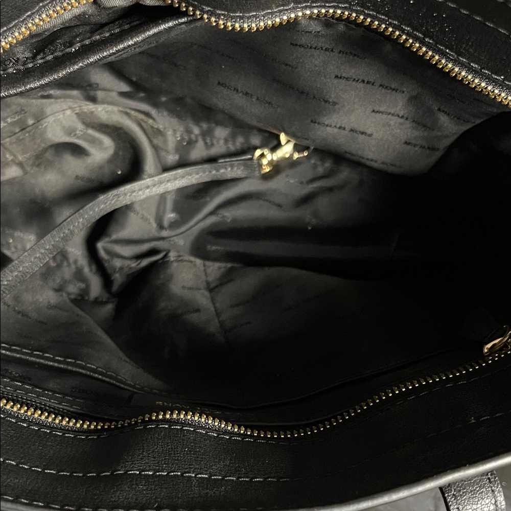Michael Kors Black Tote with Gold Accents - Picture 6 of 8